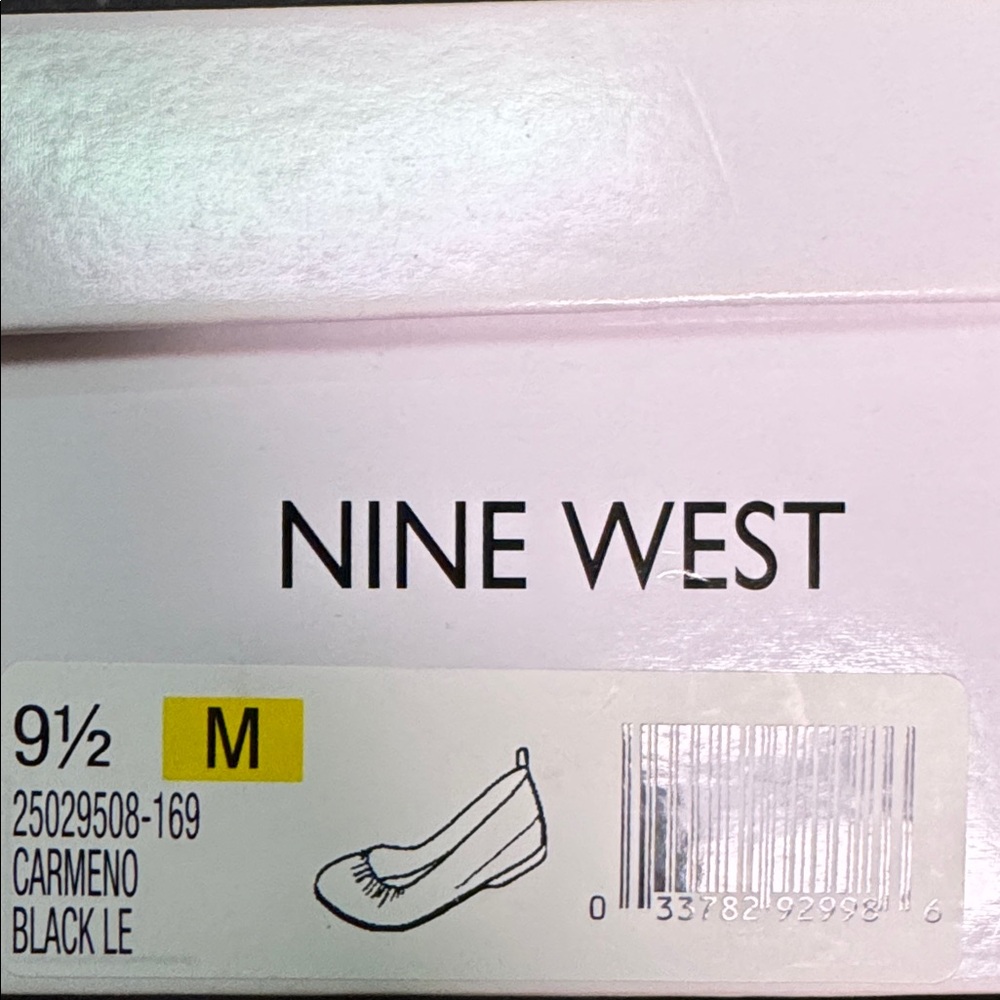 Nine West Black Leather Flats